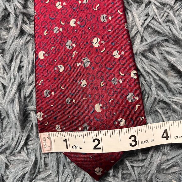 Valentino Vintage Red Silk Tie - Picture 2 of 4